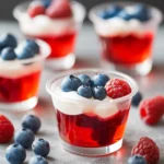 4th of July Jello Cups with Fresh Berries