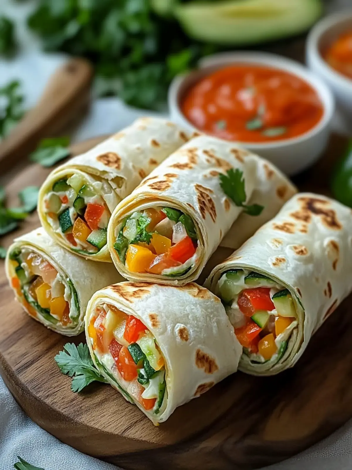 Vegetable Tortilla Roll Ups