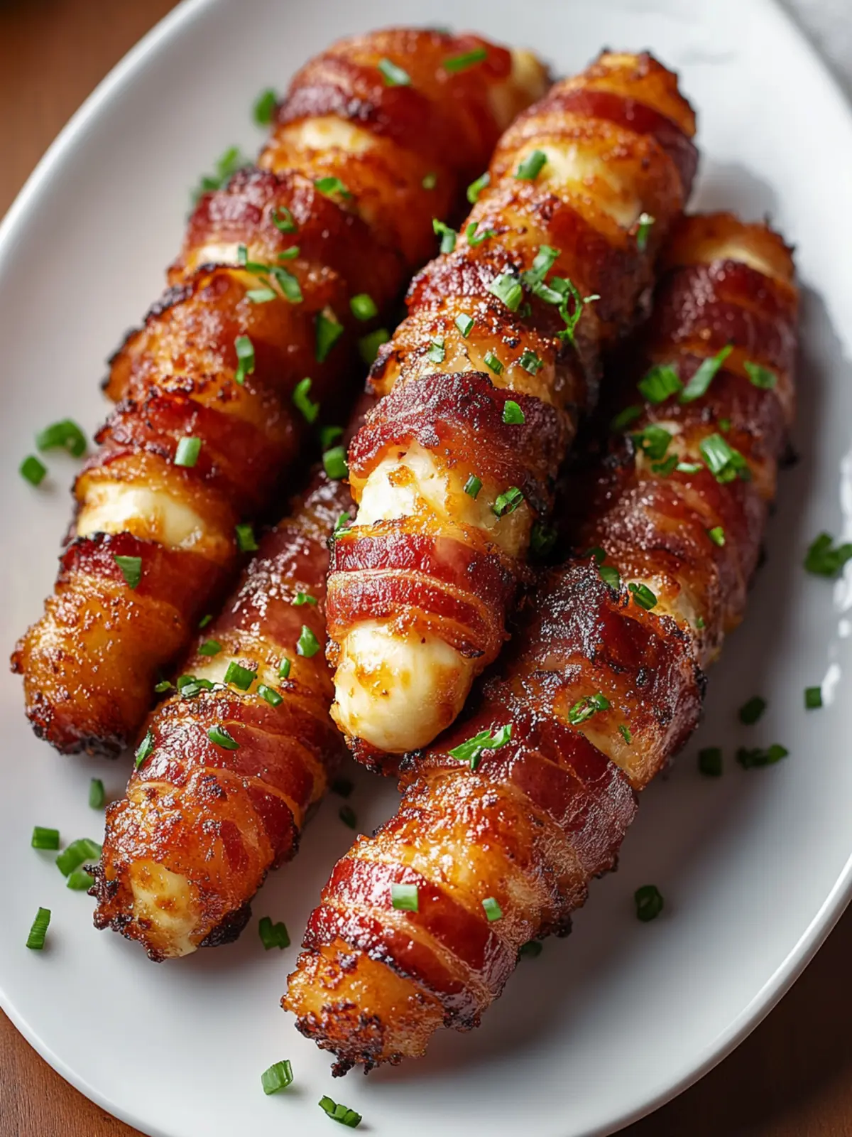 Crispy Bacon-Wrapped Mozzarella Sticks