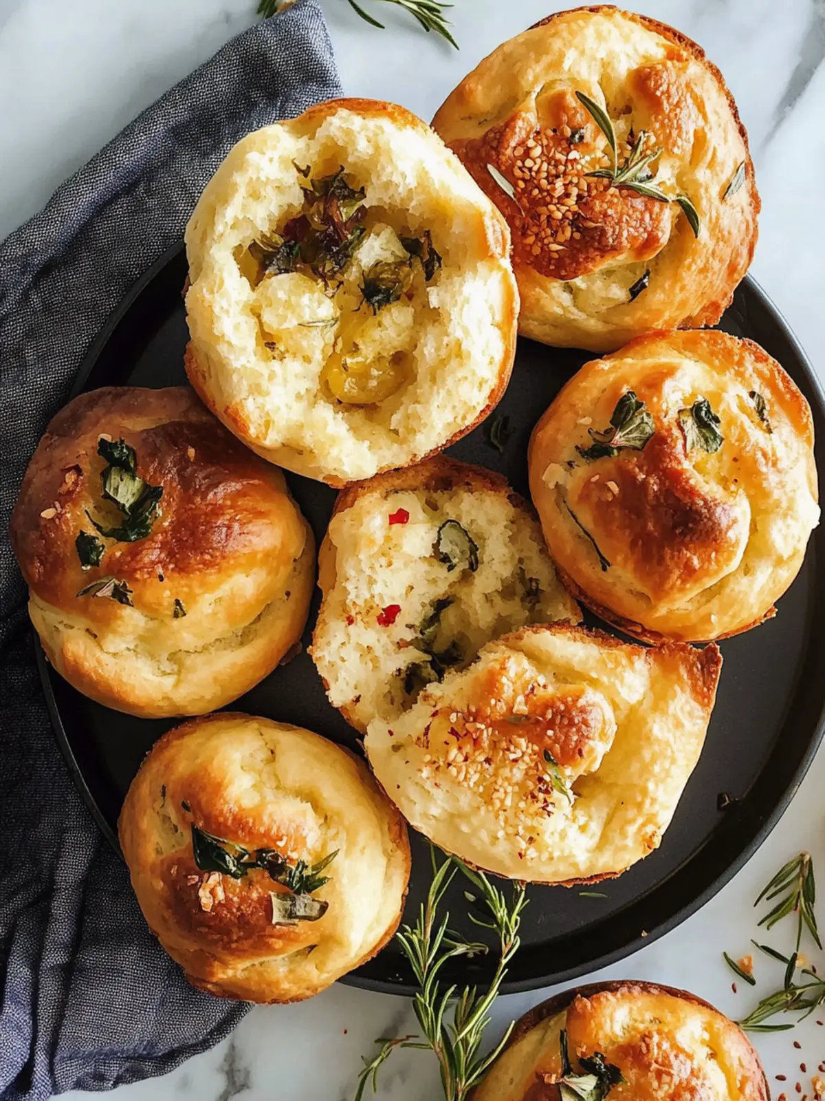 Easy Focaccia Muffins
