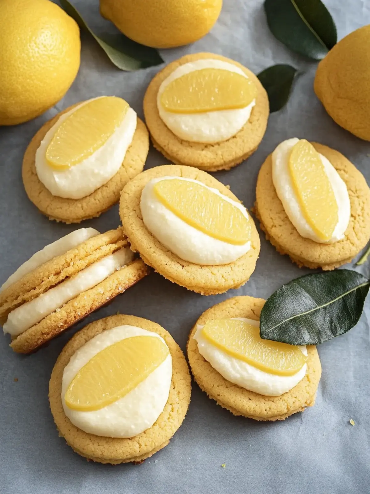 Lemon Sandwich Cookies With Lemon Curd