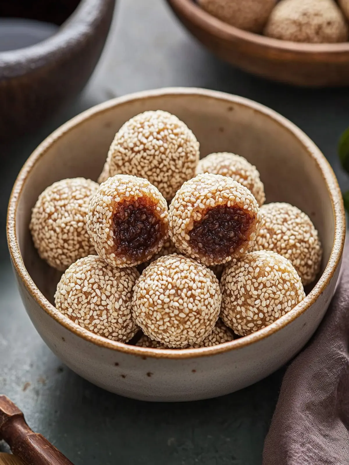 Sesame Balls with Red Bean Paste