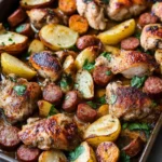 Sheet Pan Chicken and Sausage Bake