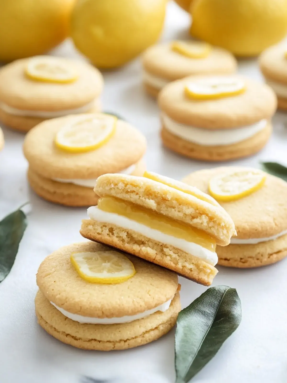 Lemon Sandwich Cookies With Lemon Curd