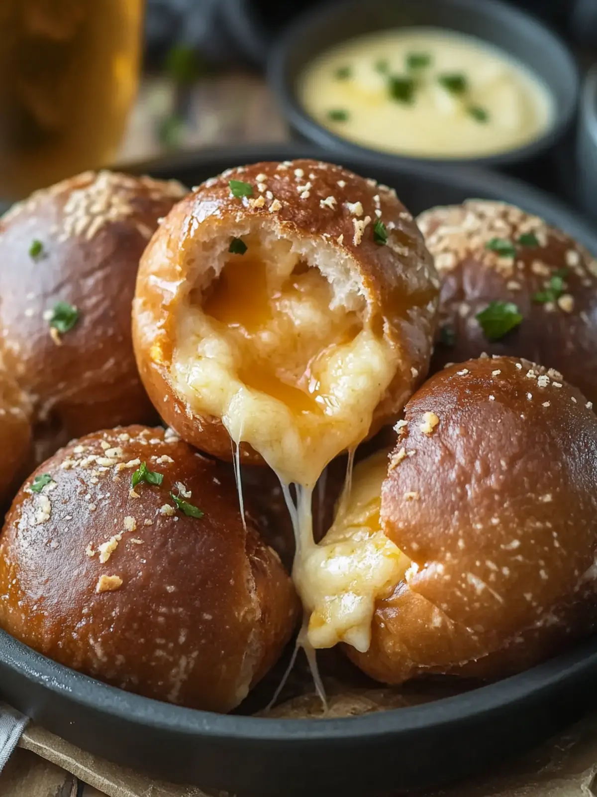 Smoked Brisket Beer Cheese Bombs