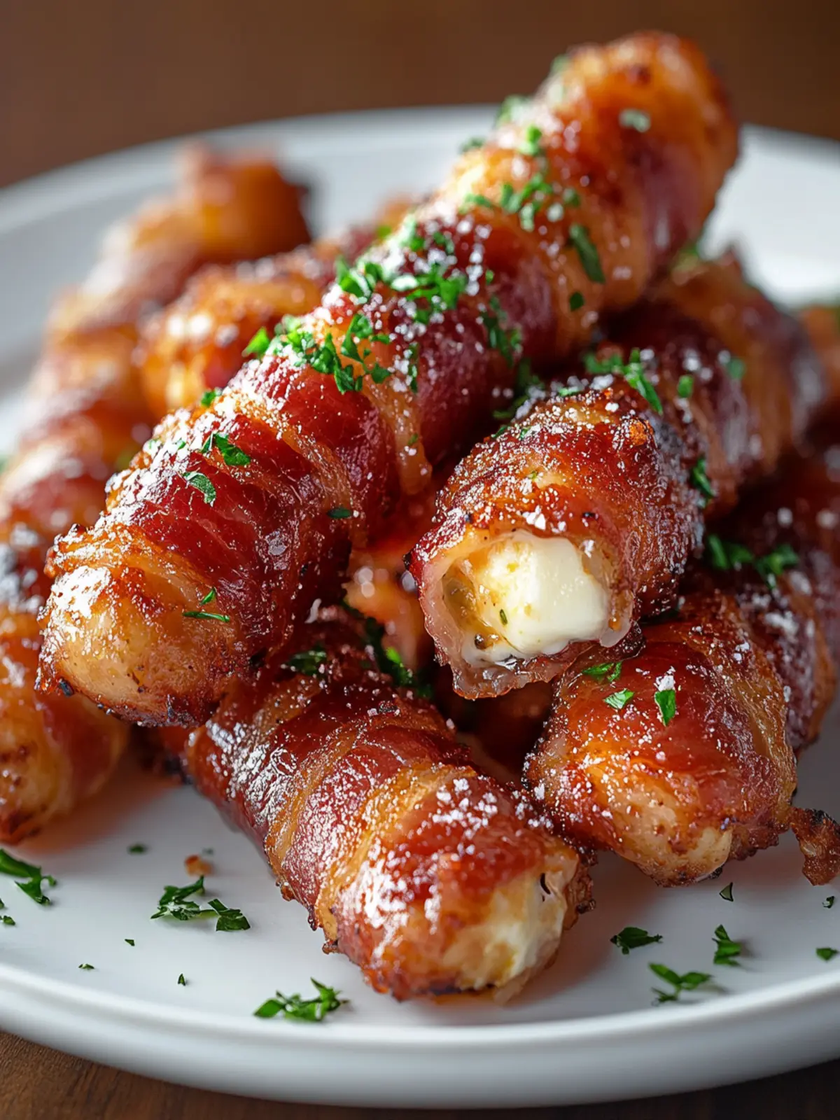 Crispy Bacon-Wrapped Mozzarella Sticks