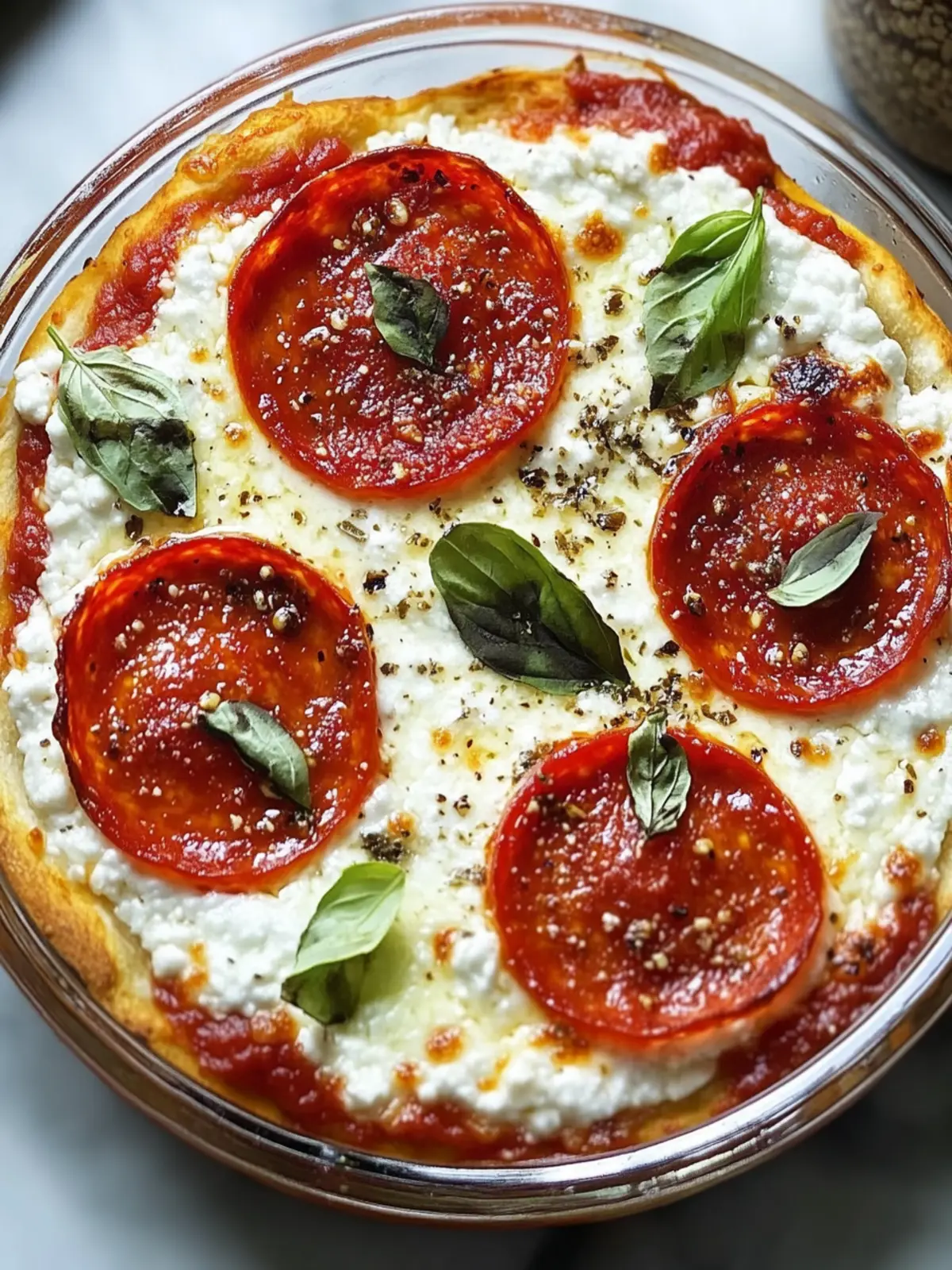 Cottage Cheese Pizza Bowl