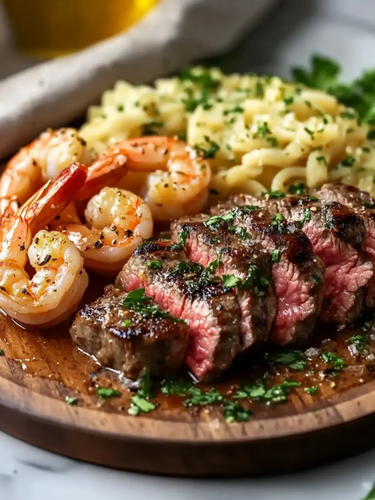 Mouthwatering Garlic Butter Shrimp and Steak