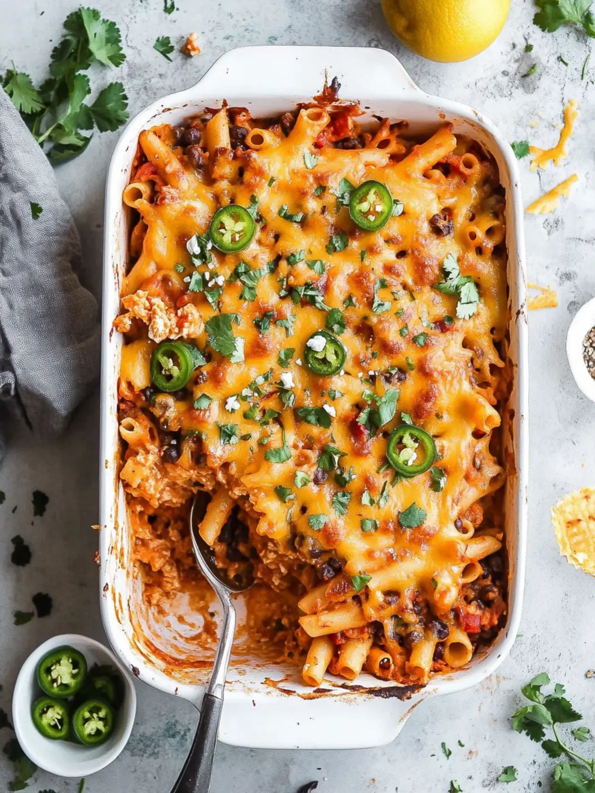 High Protein Mexican Pasta Bake