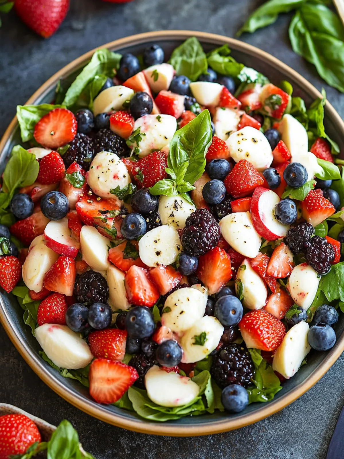 4th of July Berry Caprese Salad