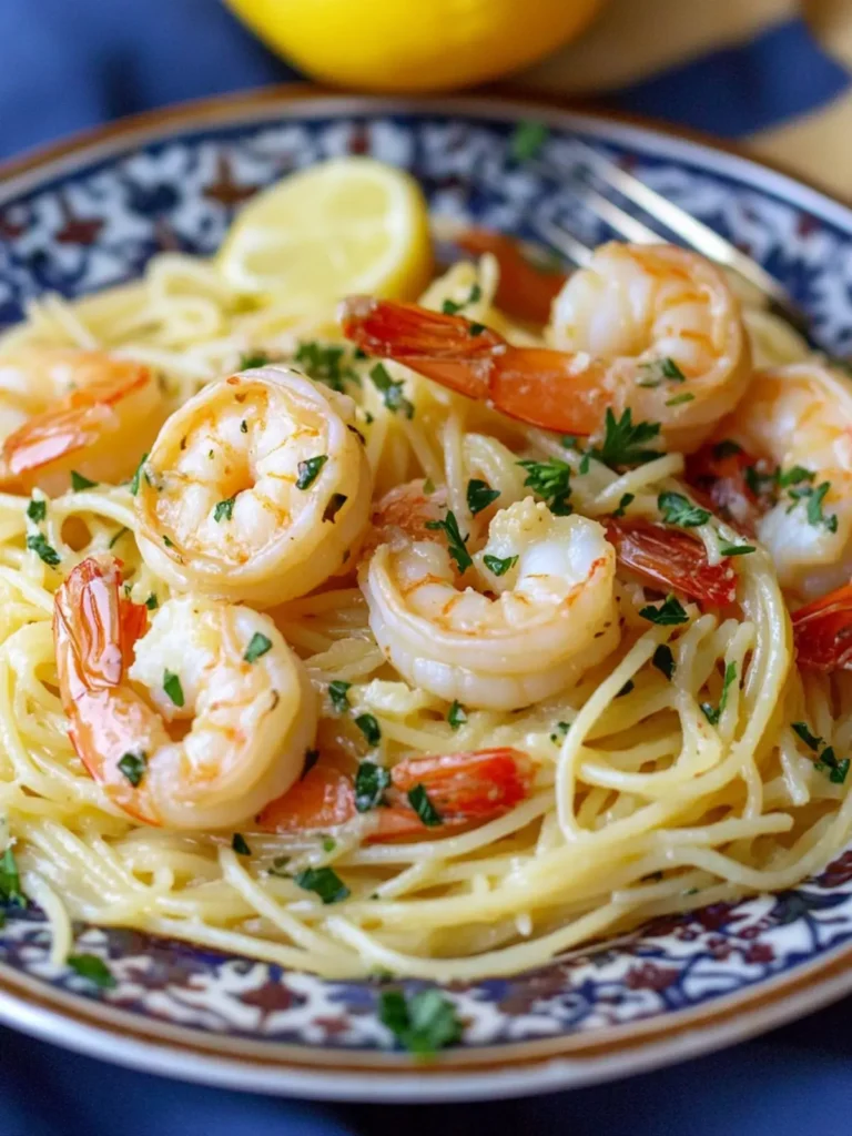 Summer Dinner Garlic Shrimp Pasta (Shrimp Scampi Recipe)