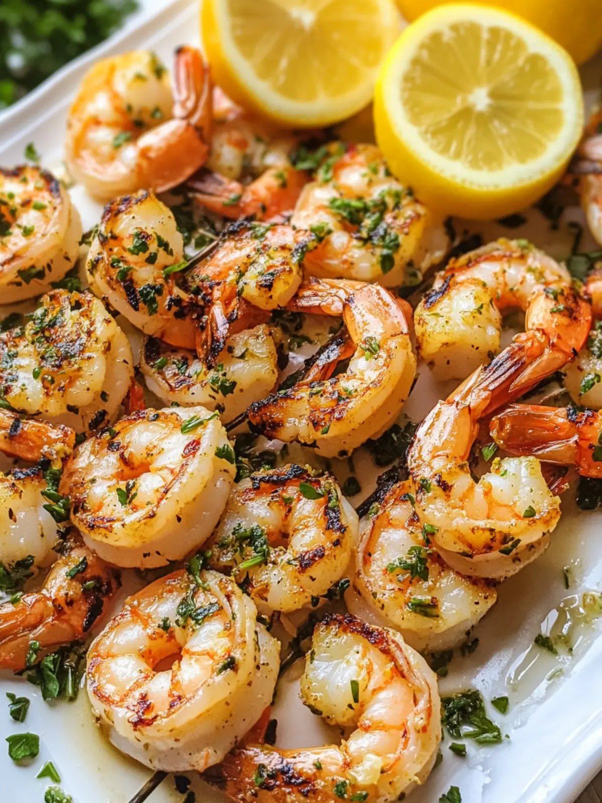 4th of July Lemon Herb Grilled Shrimp