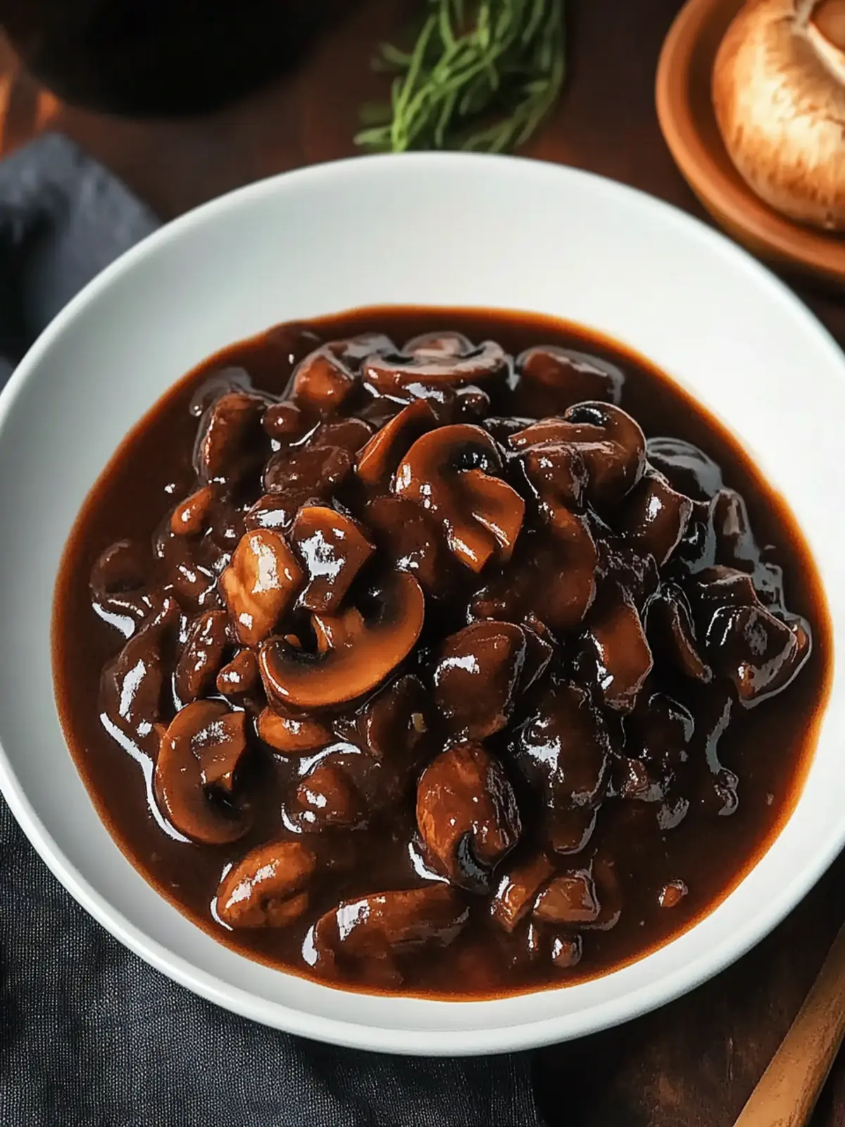 Silky Red Wine Mushroom Sauce