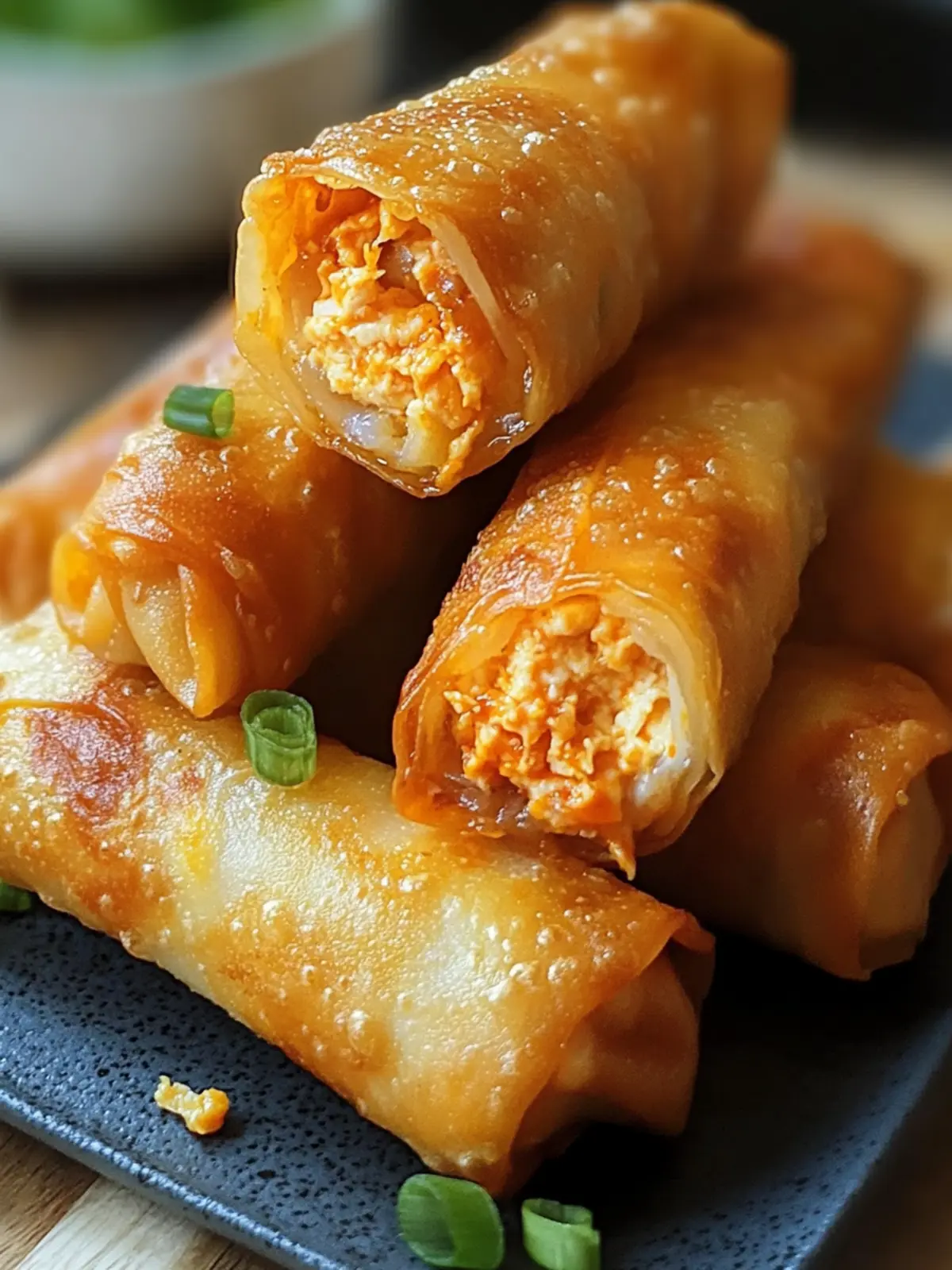 Air Fryer Buffalo Chicken Egg Rolls