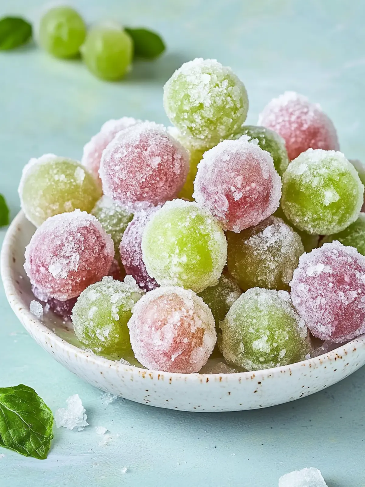 Healthy Dessert 3-Ingredient Healthy Sour Candied Frozen Grapes