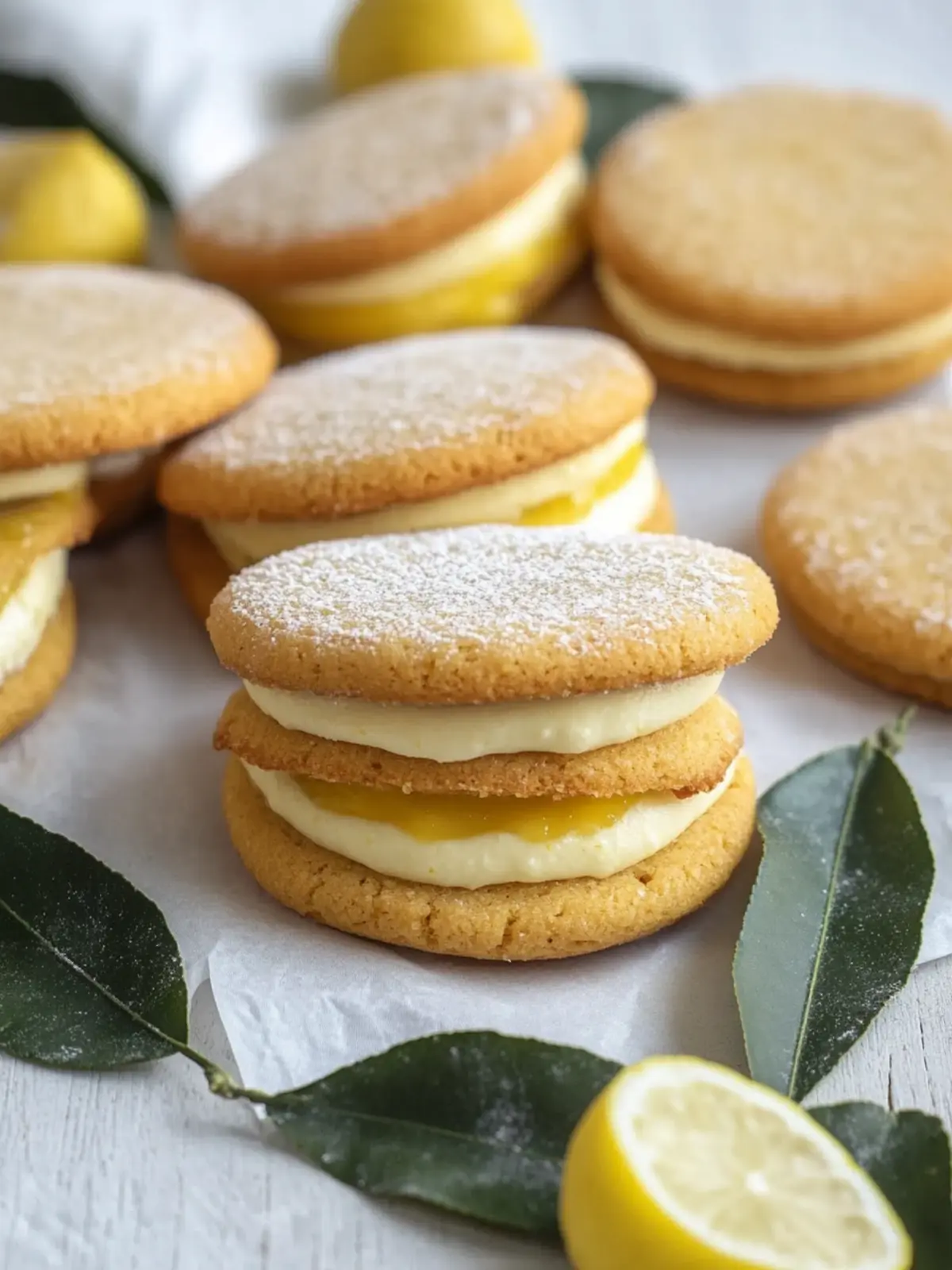 Lemon Sandwich Cookies With Lemon Curd
