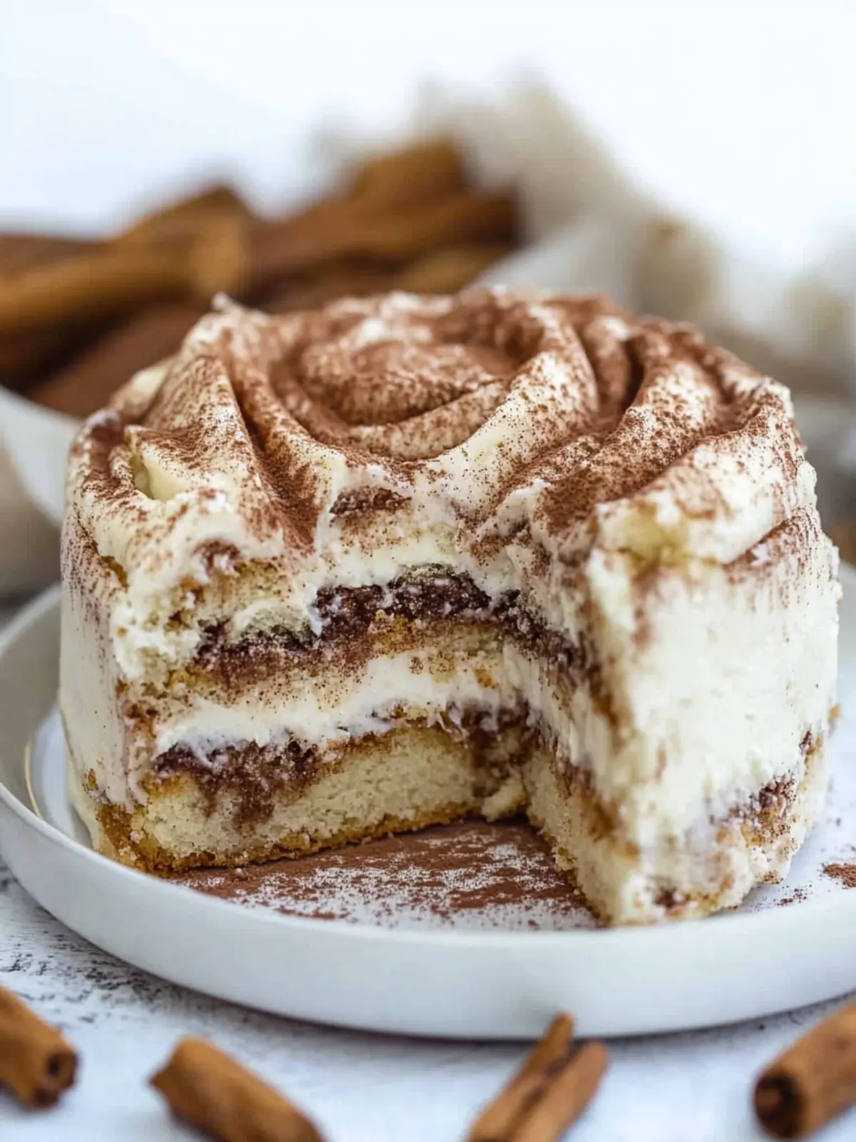 Cinnamon Swirl Protein Cake