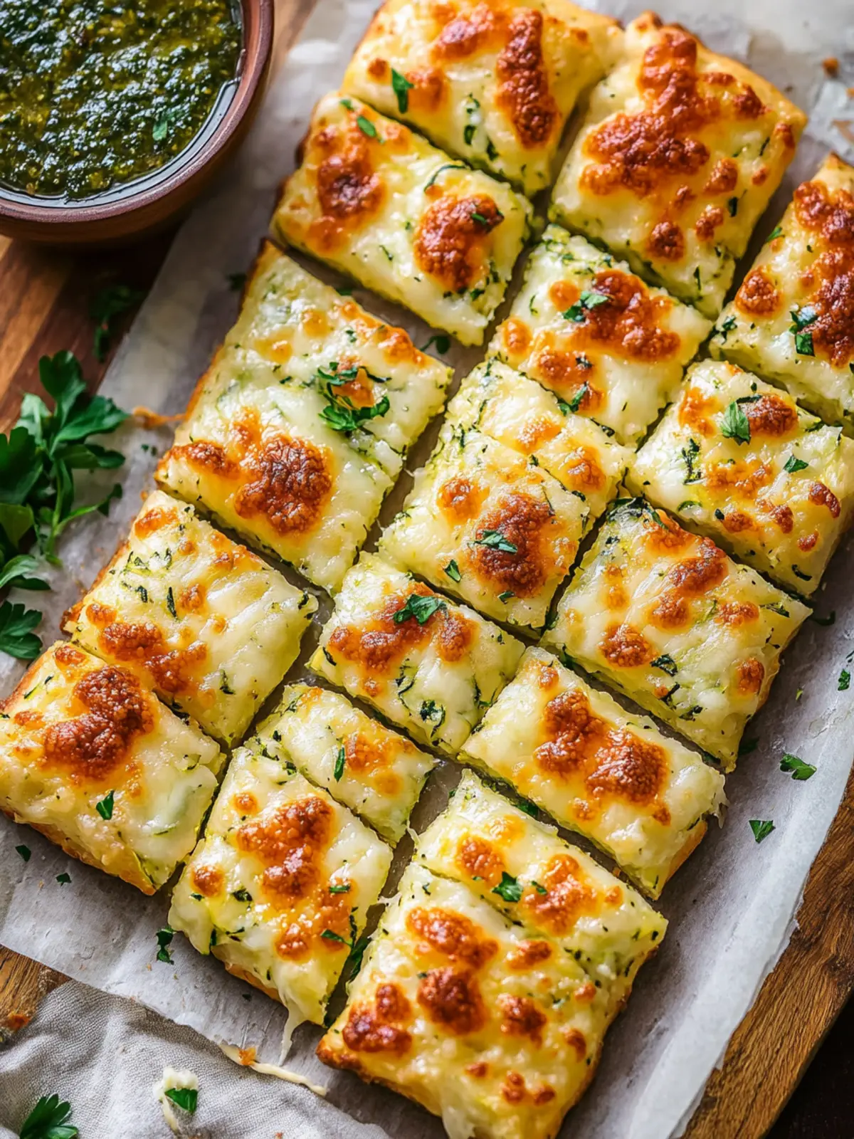 Cheesy Zucchini Breadsticks