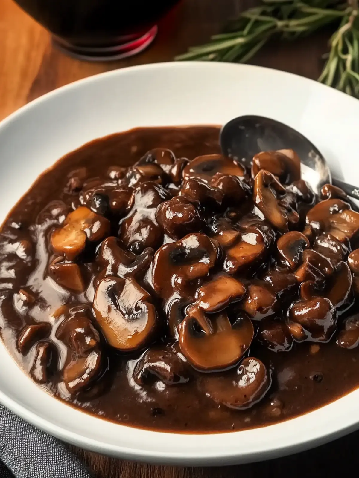 Silky Red Wine Mushroom Sauce