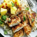 cardiac diet Baked Chicken Cutlets with Pineapple Rice