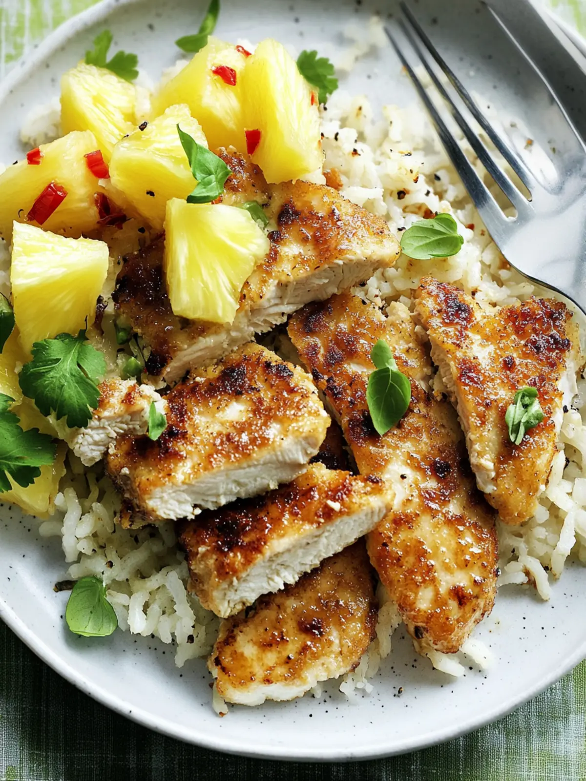 cardiac diet Baked Chicken Cutlets with Pineapple Rice