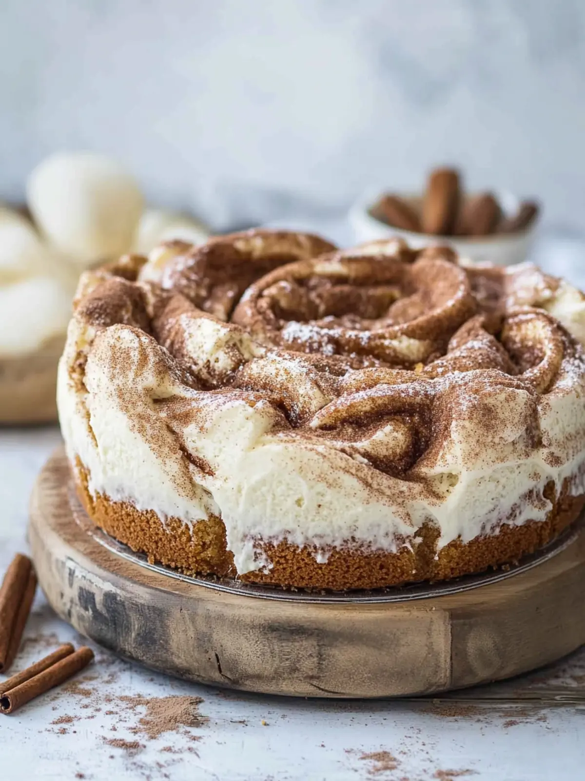 Cinnamon Swirl Protein Cake