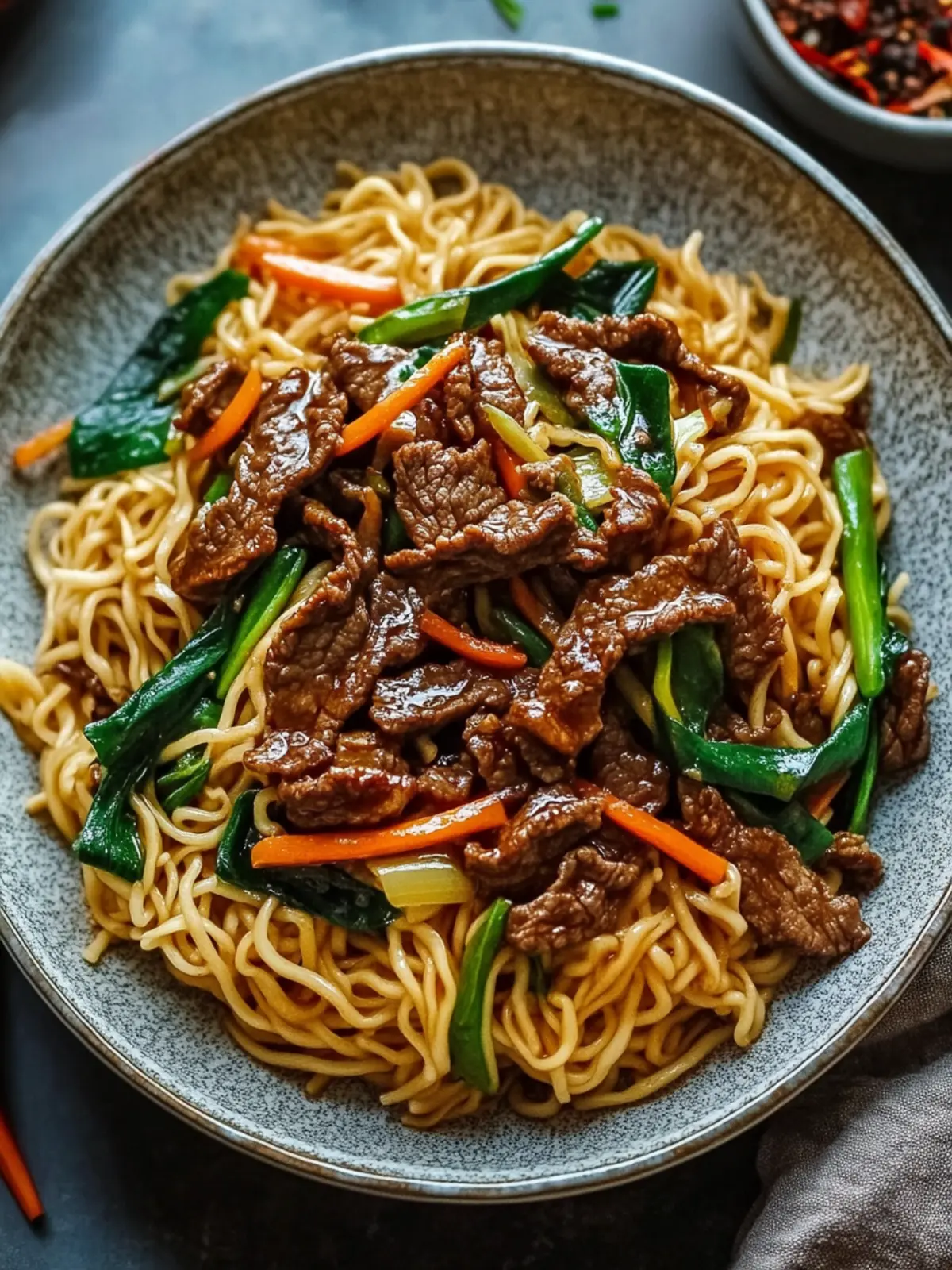 Crispy Beef Pan-Fried Noodles