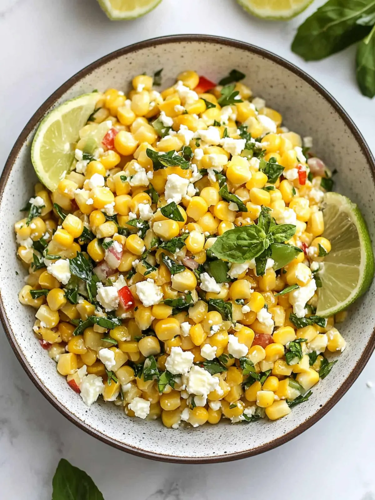 4th of July Sweet Corn Feta Salad