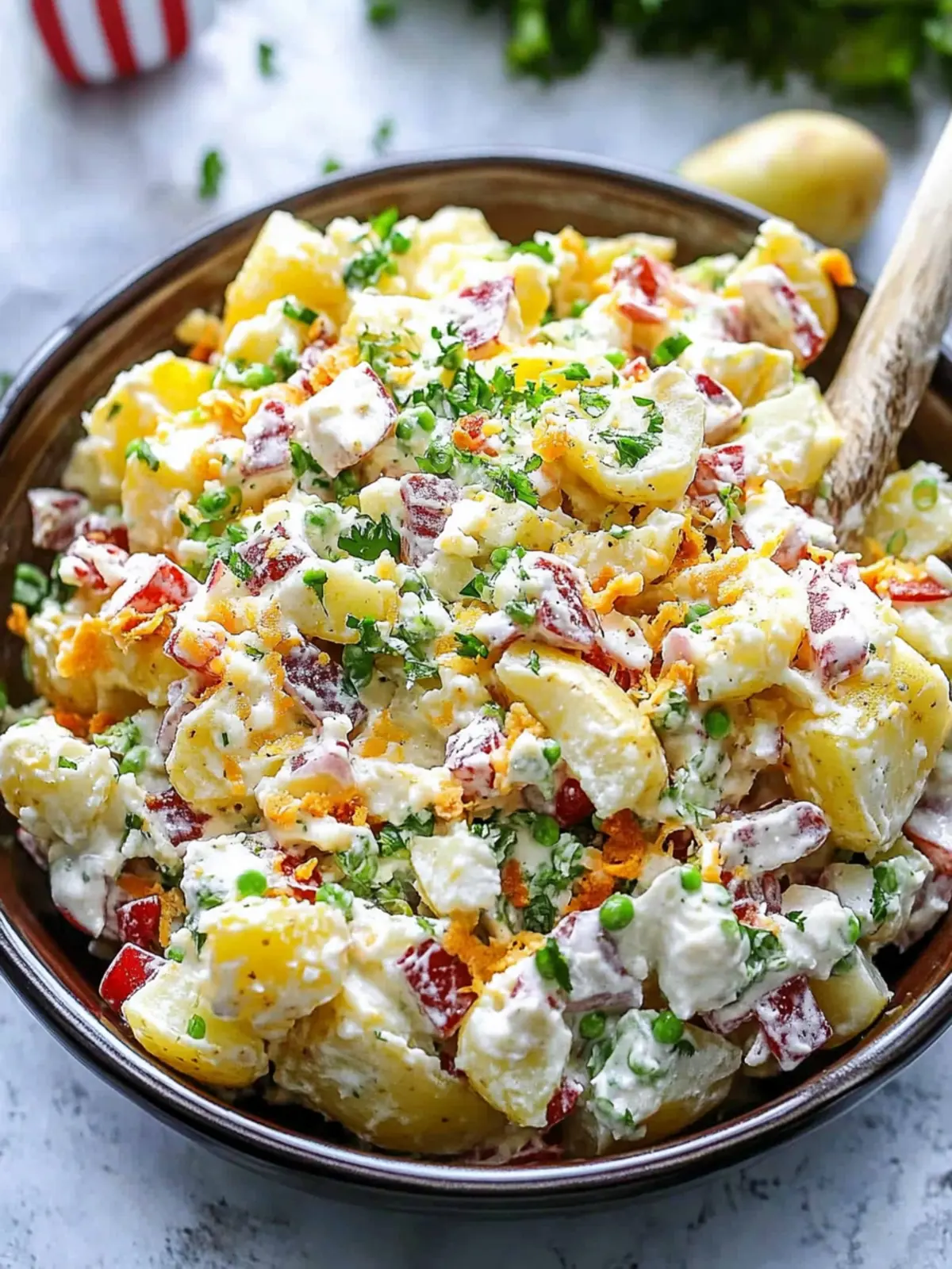4th of July Loaded Baked Potato Salad