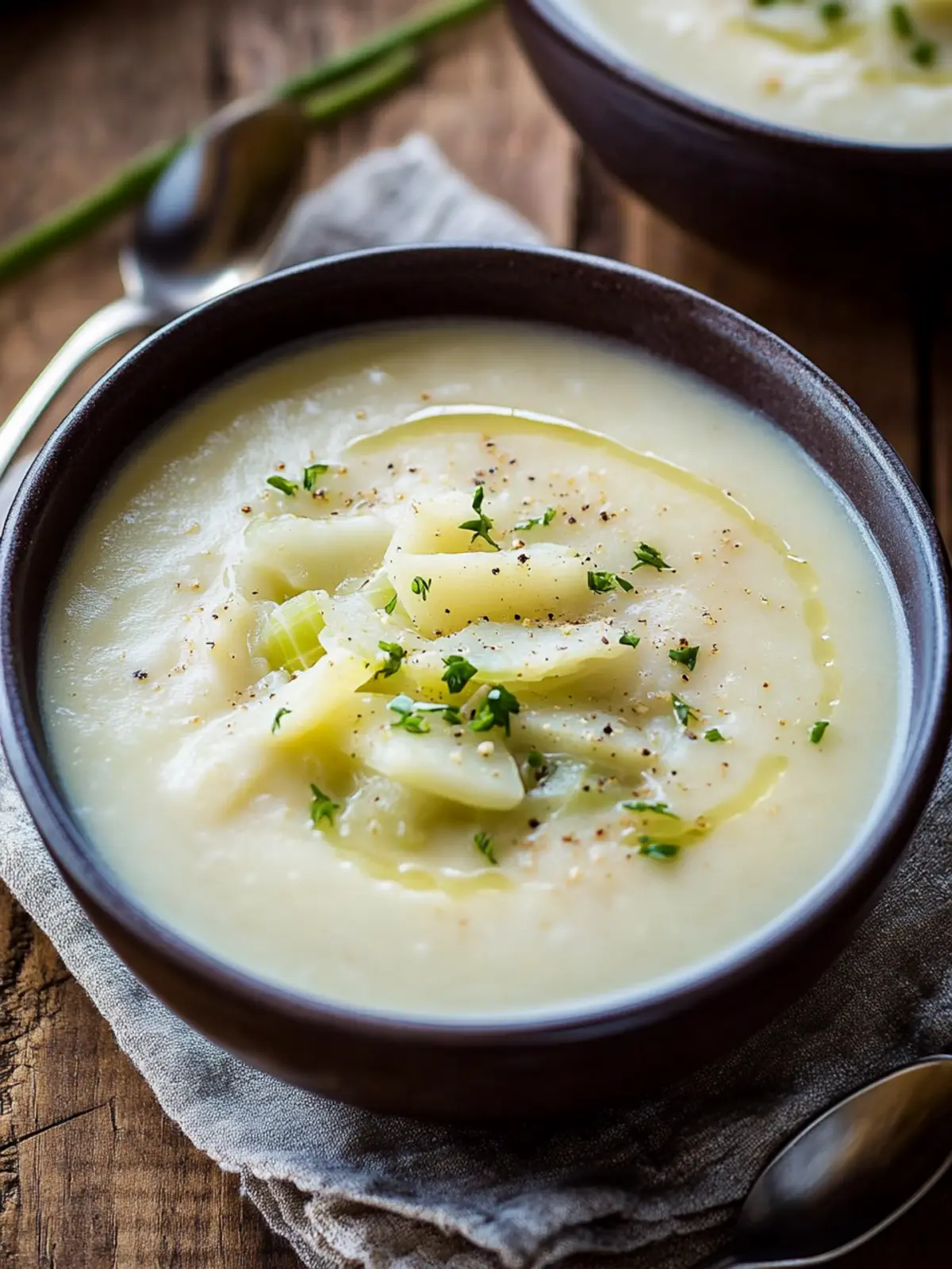 Irish Potato Soup with Cabbage
