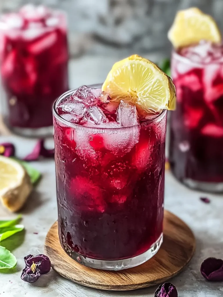 Refreshing Hibiscus Ginger Iced Tea
