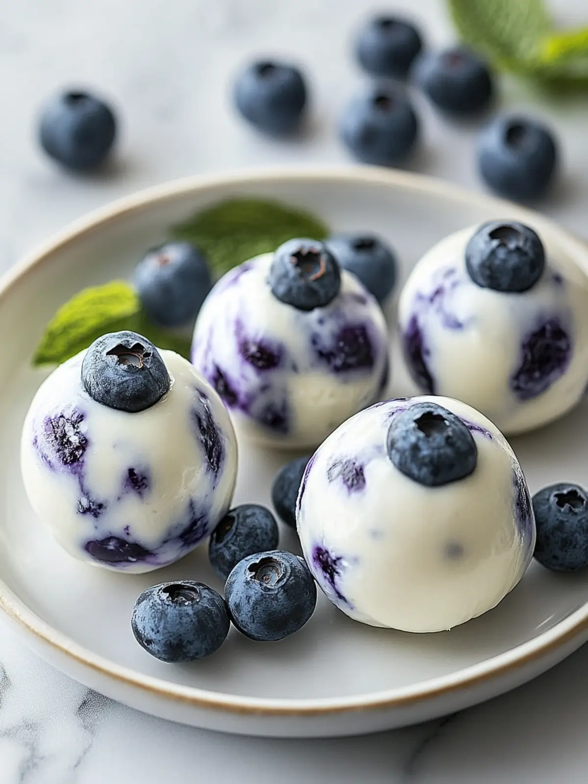Delicious Blueberry Greek Yogurt Bites
