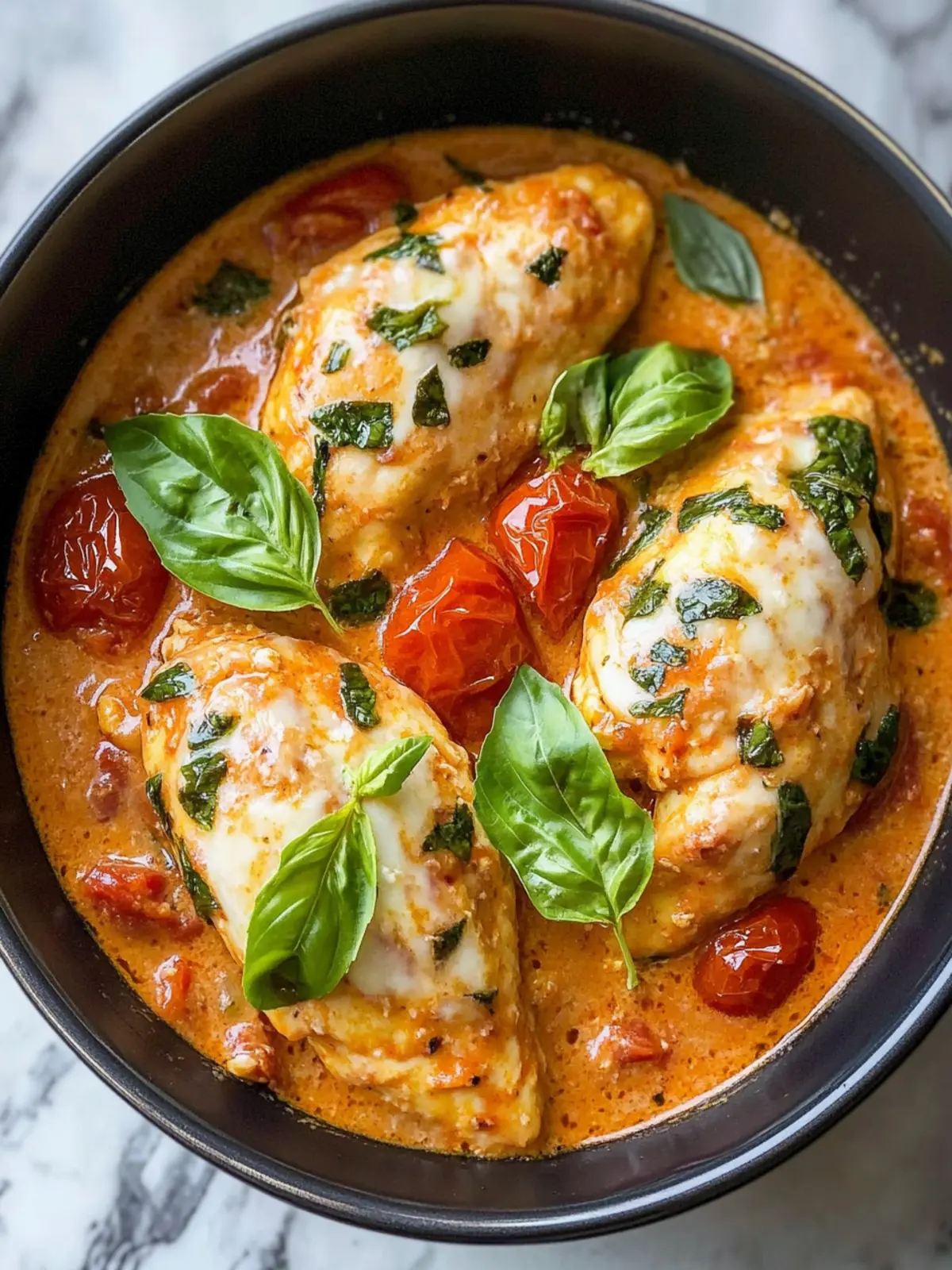 Slow Cooker Creamy Tomato Basil Chicken