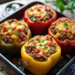 Classic Ground Beef Stuffed Bell Peppers
