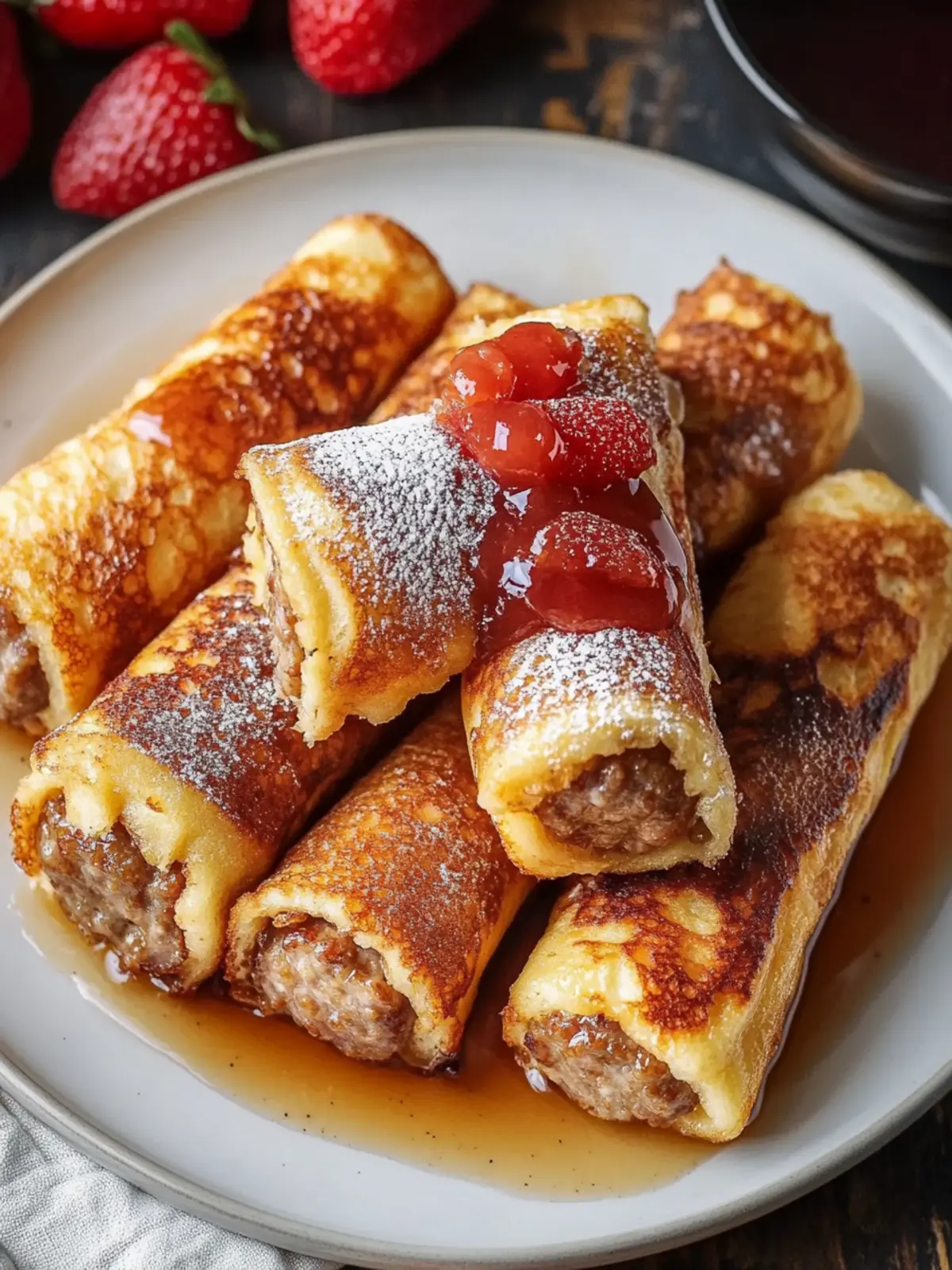 Sausage French Toast Roll-Ups