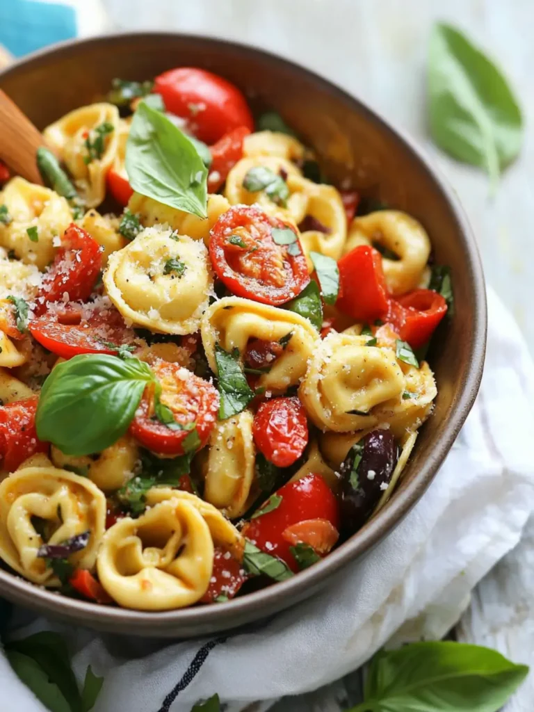 Roasted Red Pepper and Parmesan Tortellini Salad