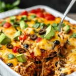 High Protein Chicken Burrito Casserole