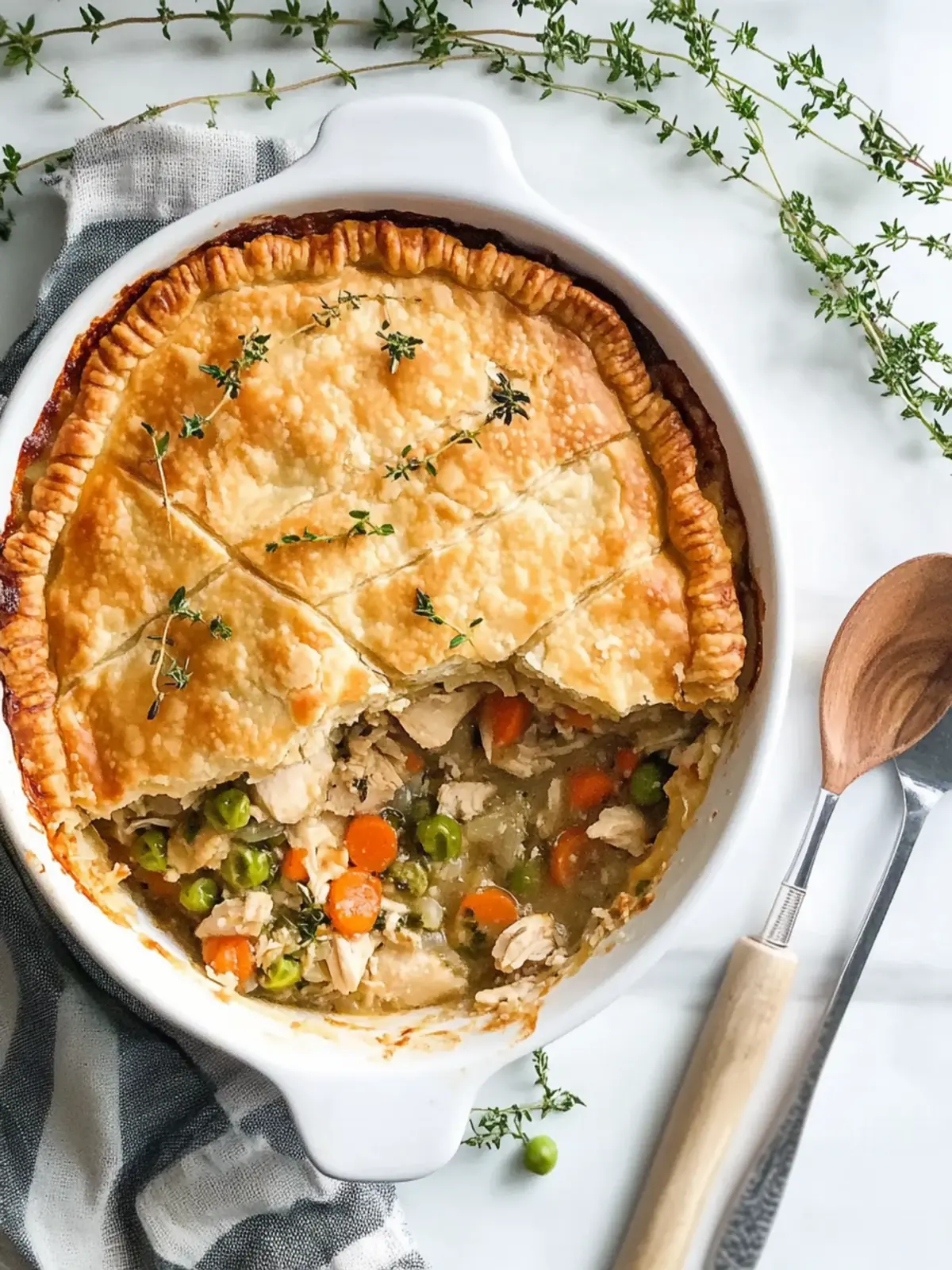 Healthy Chicken Pot Pie Casserole