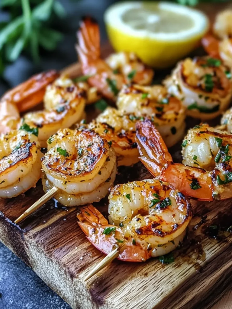 Savory Garlic Butter Grilled Shrimp Skewers Easy Recipe for Perfect BBQ