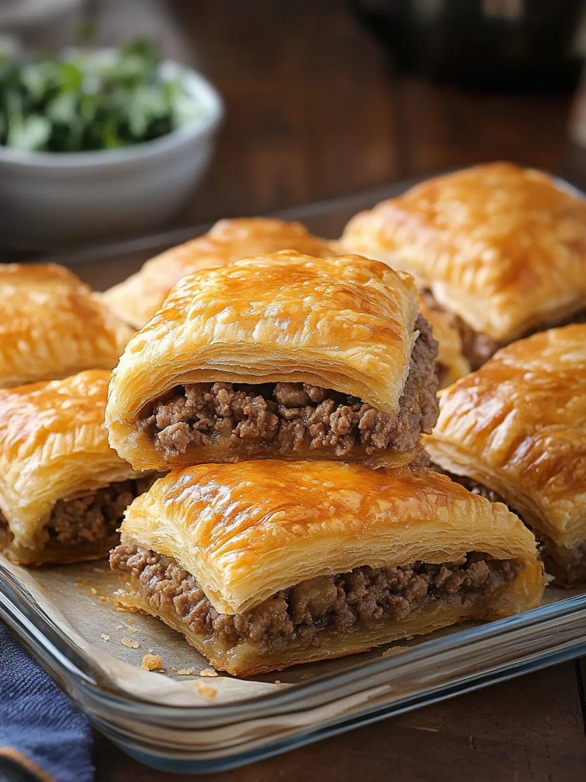 4-ingredient beef crescent squares
