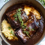 Red Wine Braised Short Ribs in Dutch Oven