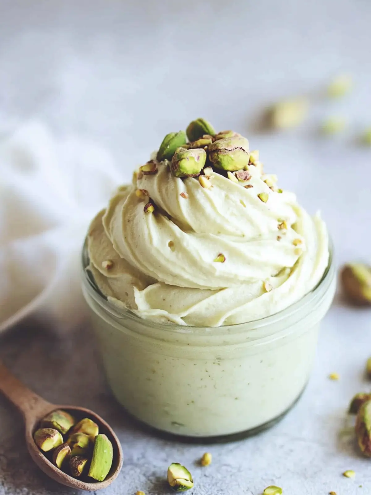 Homemade Pistachio Honey Whipped Cream