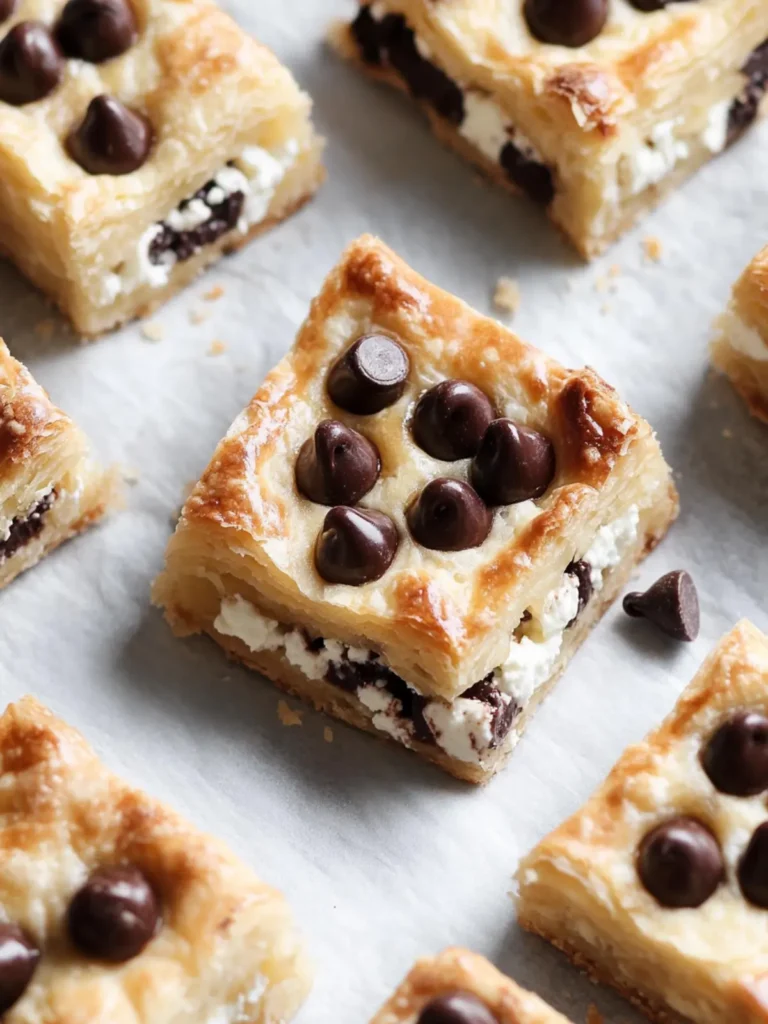 Ricotta Chocolate Chip Pastry Squares