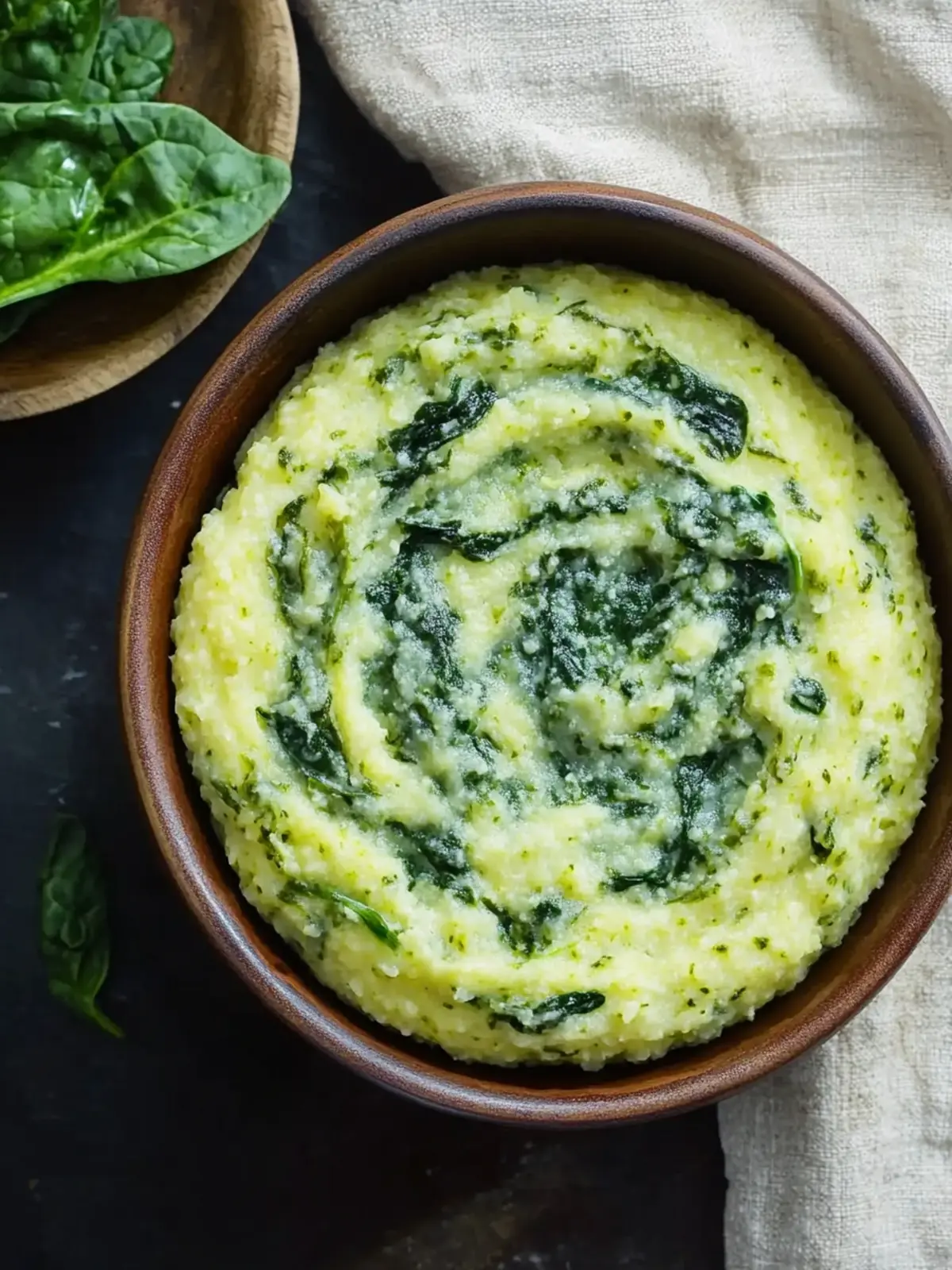 Creamy Spinach Polenta