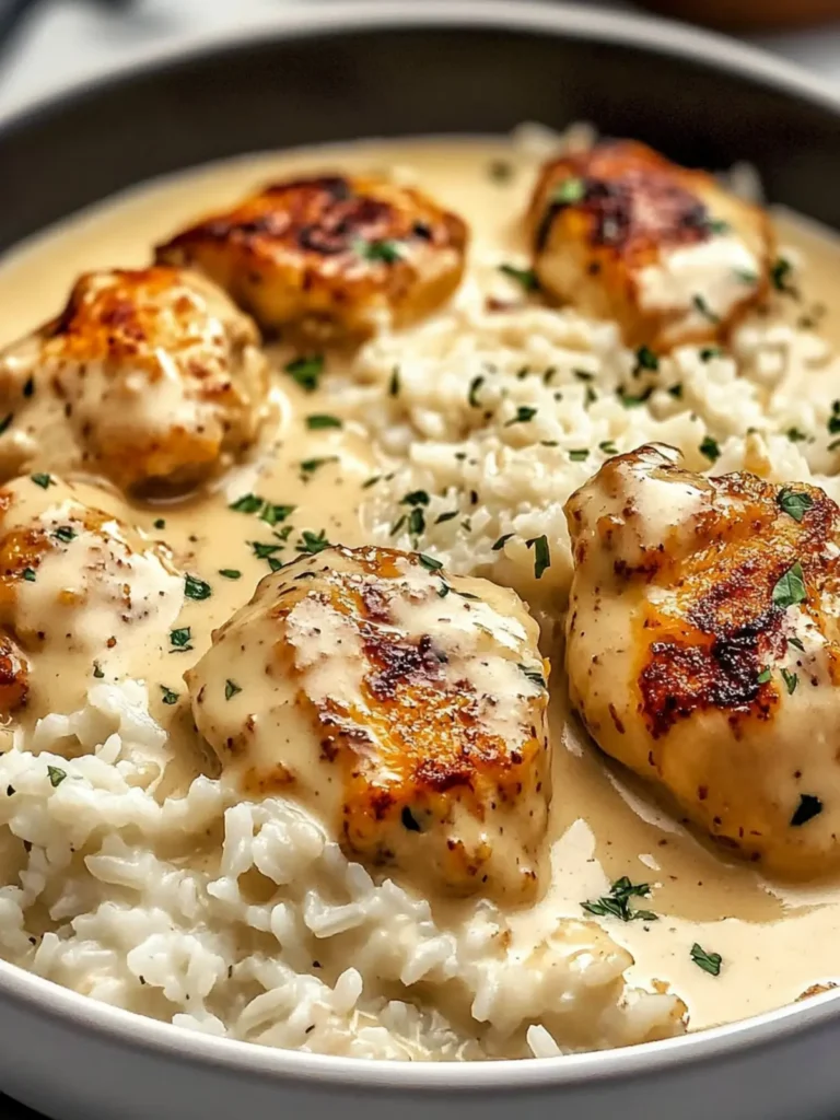 Creamy Smothered Chicken and Rice