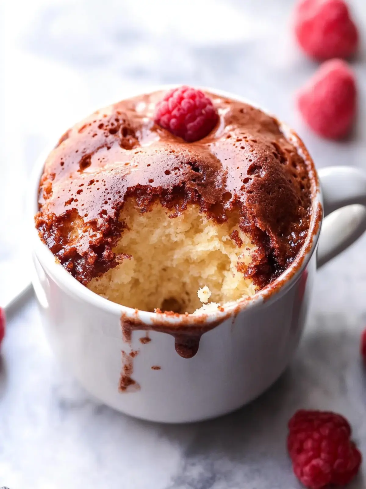 Easy 3 Ingredient Mug Cake (1 Minute Cake)