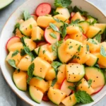 Refreshing Cantaloupe Salad with Honey Lemon Dressing