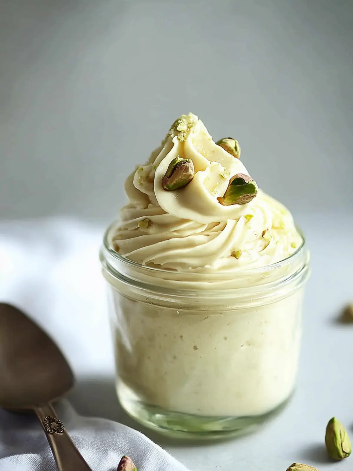 Homemade Pistachio Honey Whipped Cream
