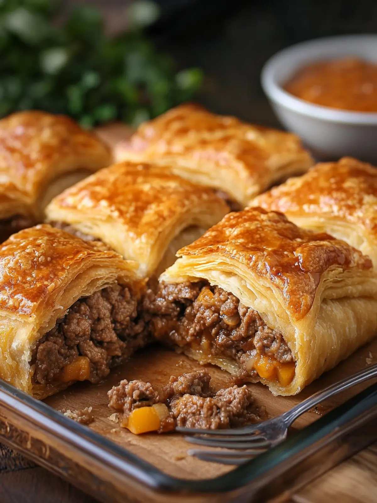 4-ingredient beef crescent squares