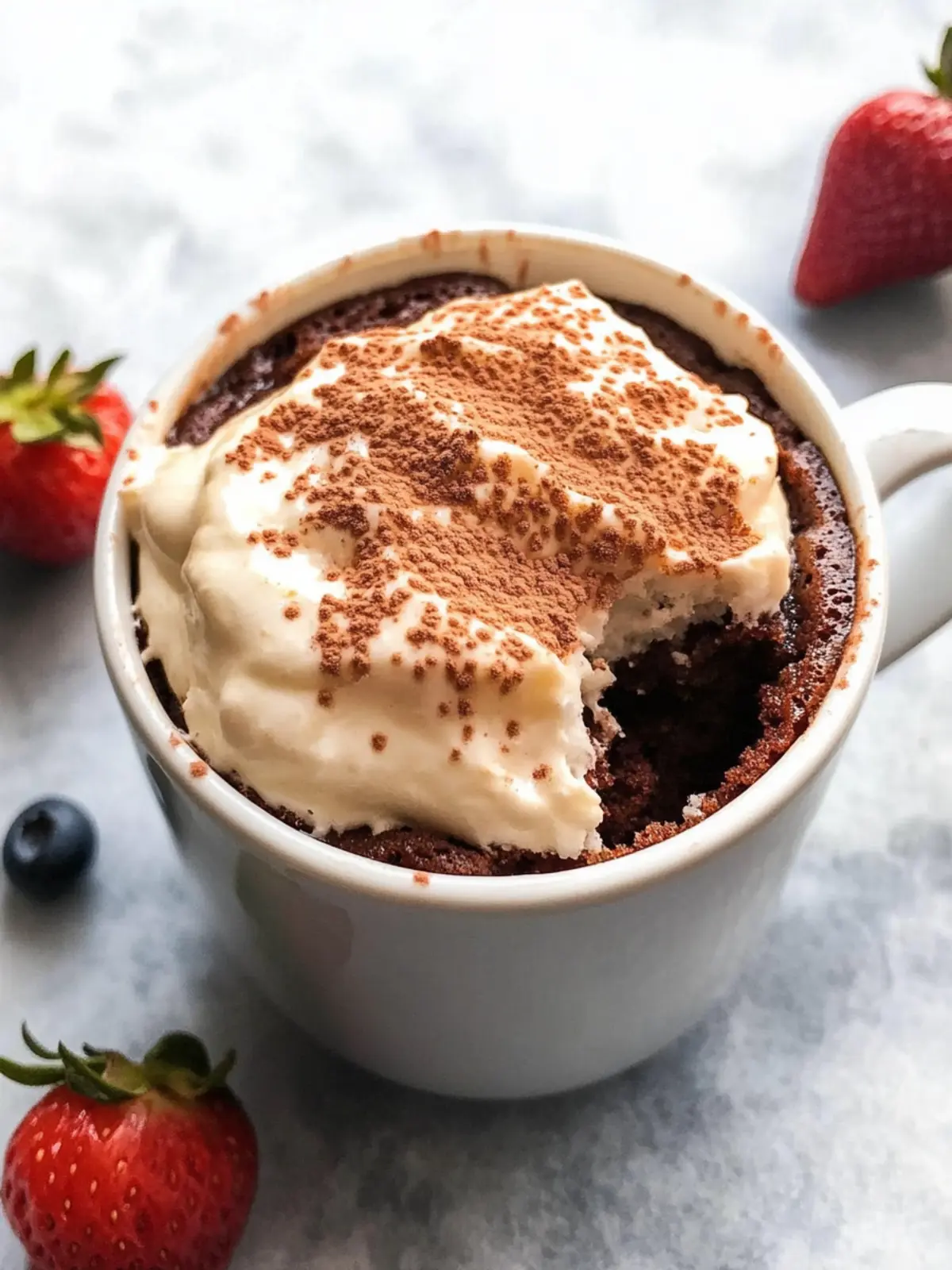 Easy 3 Ingredient Mug Cake (1 Minute Cake)